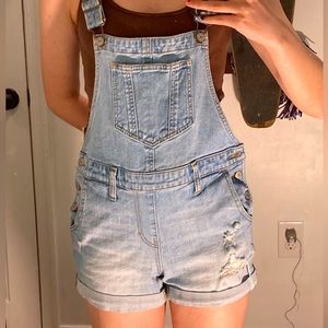 Light Wash Overalls